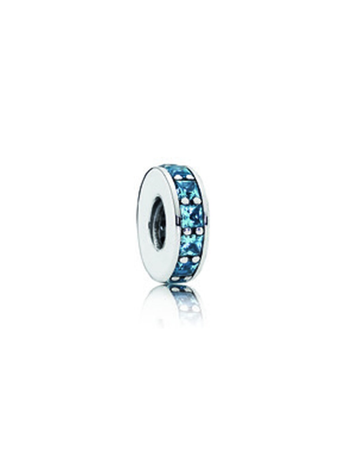 Charm Separador Pandora Eternidad Azul Cielo