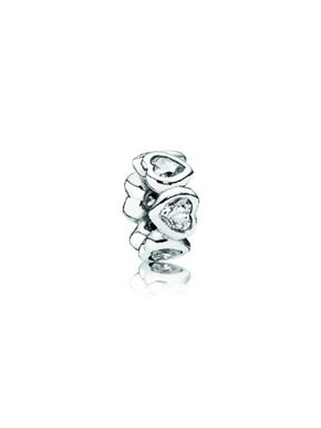 Charm Separador Pandora Corazones Brillantes