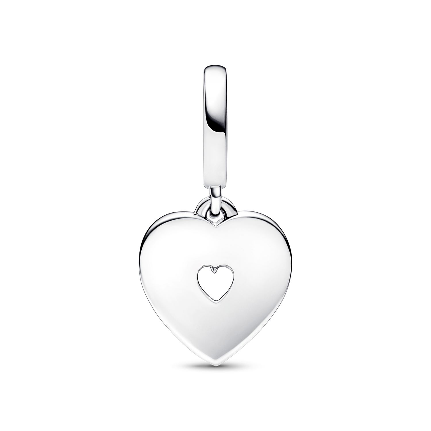 Charm Colgante Doble Corazón Blanco Anacarado - vista 2