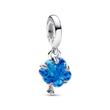 Charm Colgante Árbol Familiar Cristal Murano Azul - vista 1