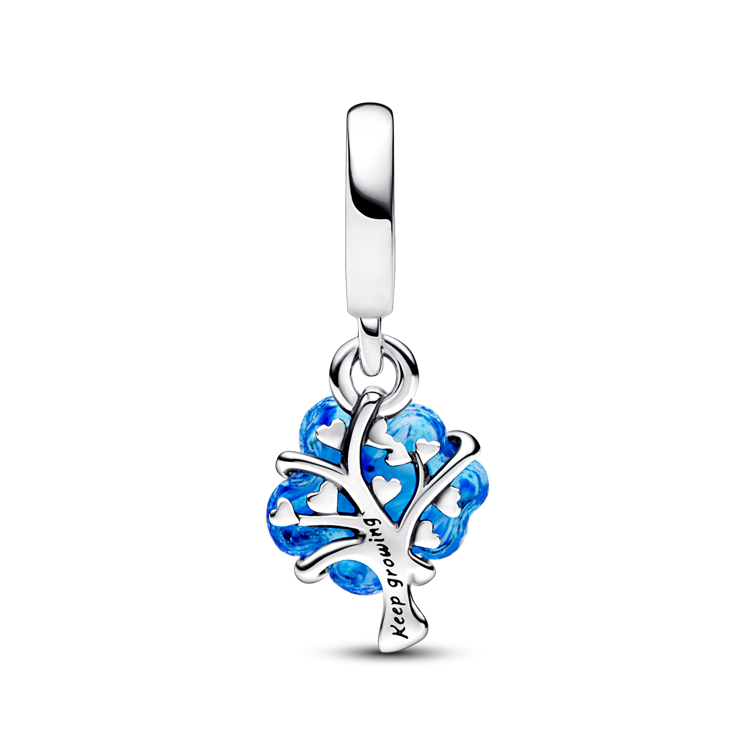 Charm Colgante Árbol Familiar Cristal Murano Azul - vista 2