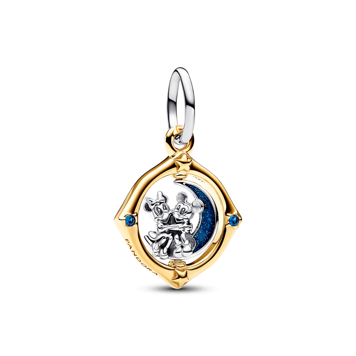 Charm Colgante Luna Giratoria en Dos Tonos Mickey Mouse & Minnie Mouse de Disney - vista 1