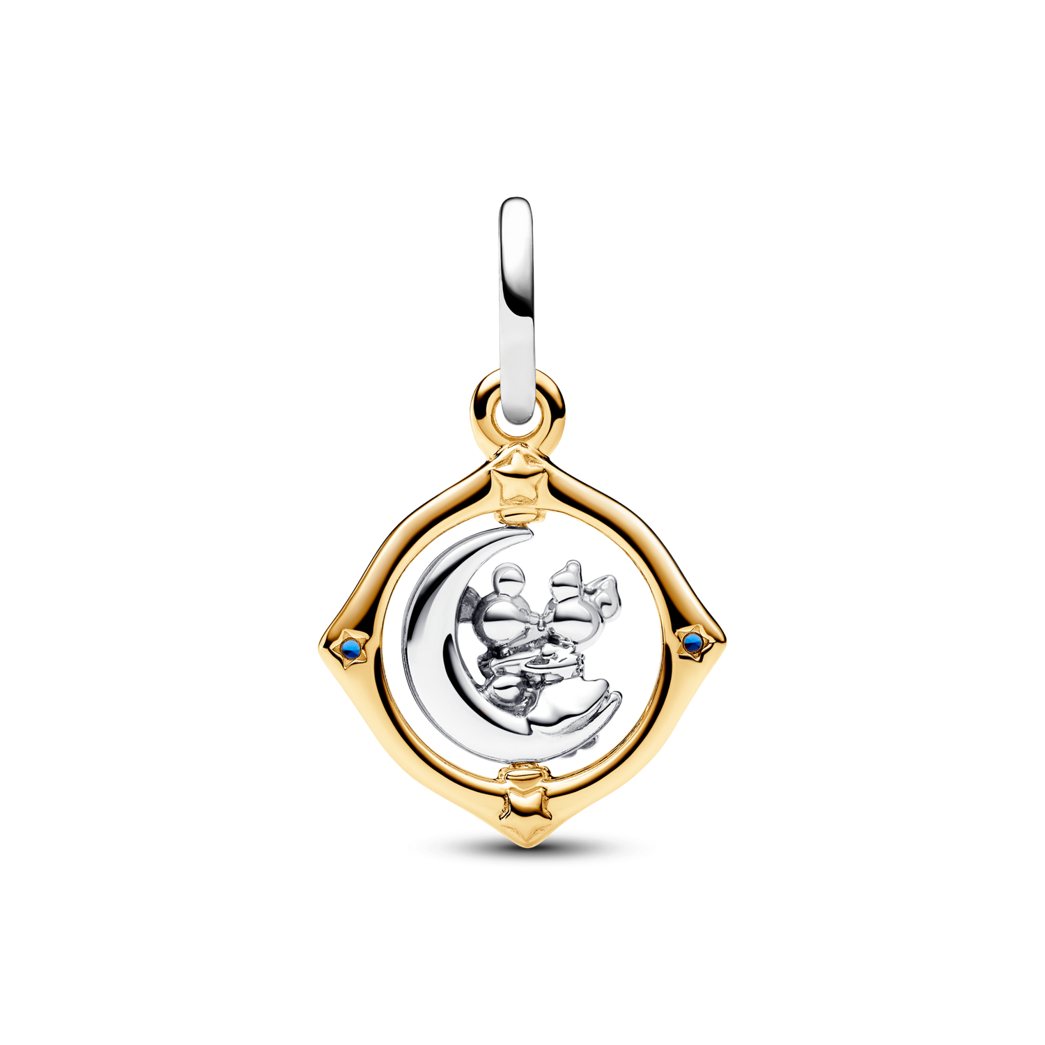 Charm Colgante Luna Giratoria en Dos Tonos Mickey Mouse & Minnie Mouse de Disney - vista 2