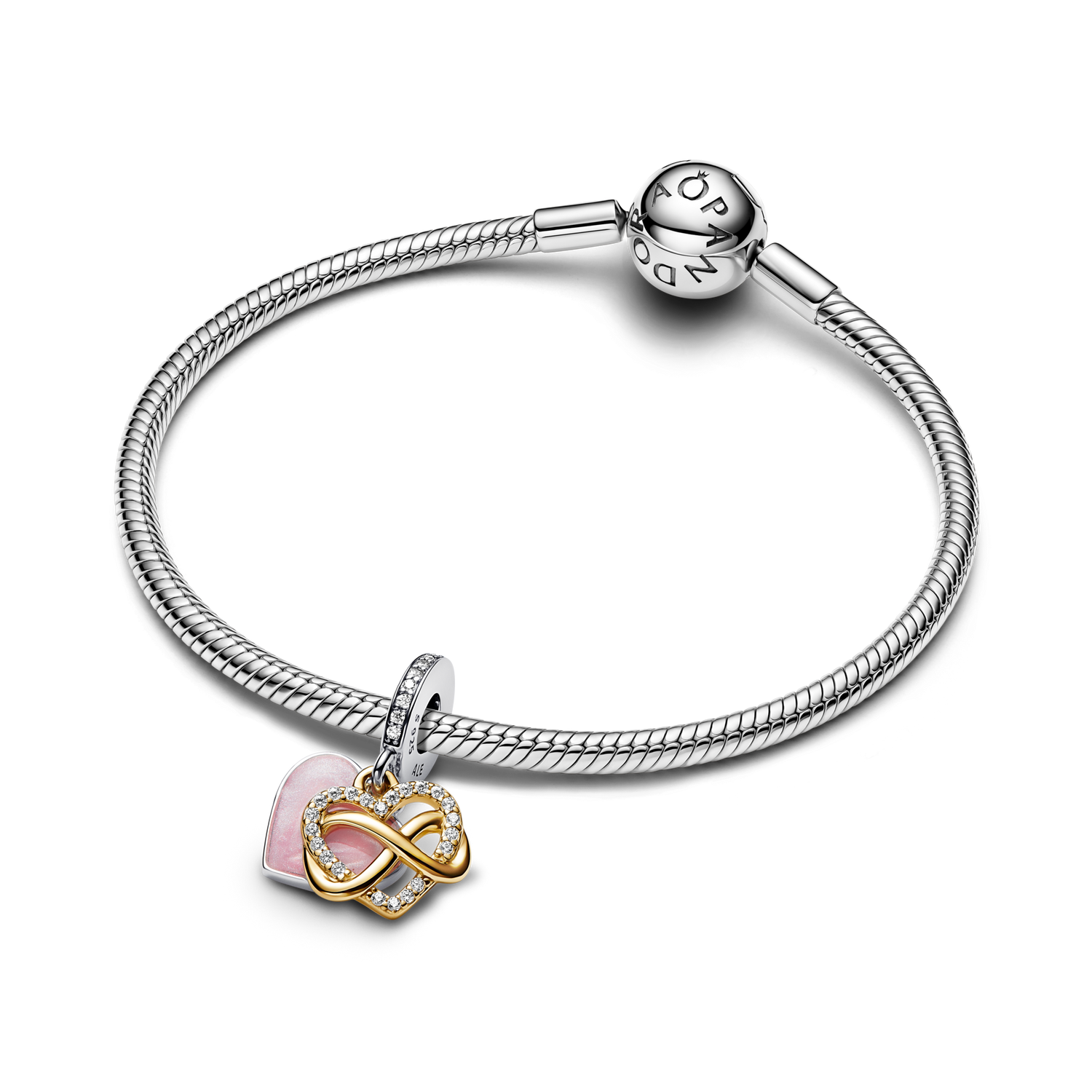 Charm Colgante Corazón Infinito Brillante - vista 3