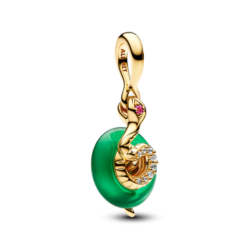 Charm Colgante Serpiente Verde de Cristal de Murano - vista 1