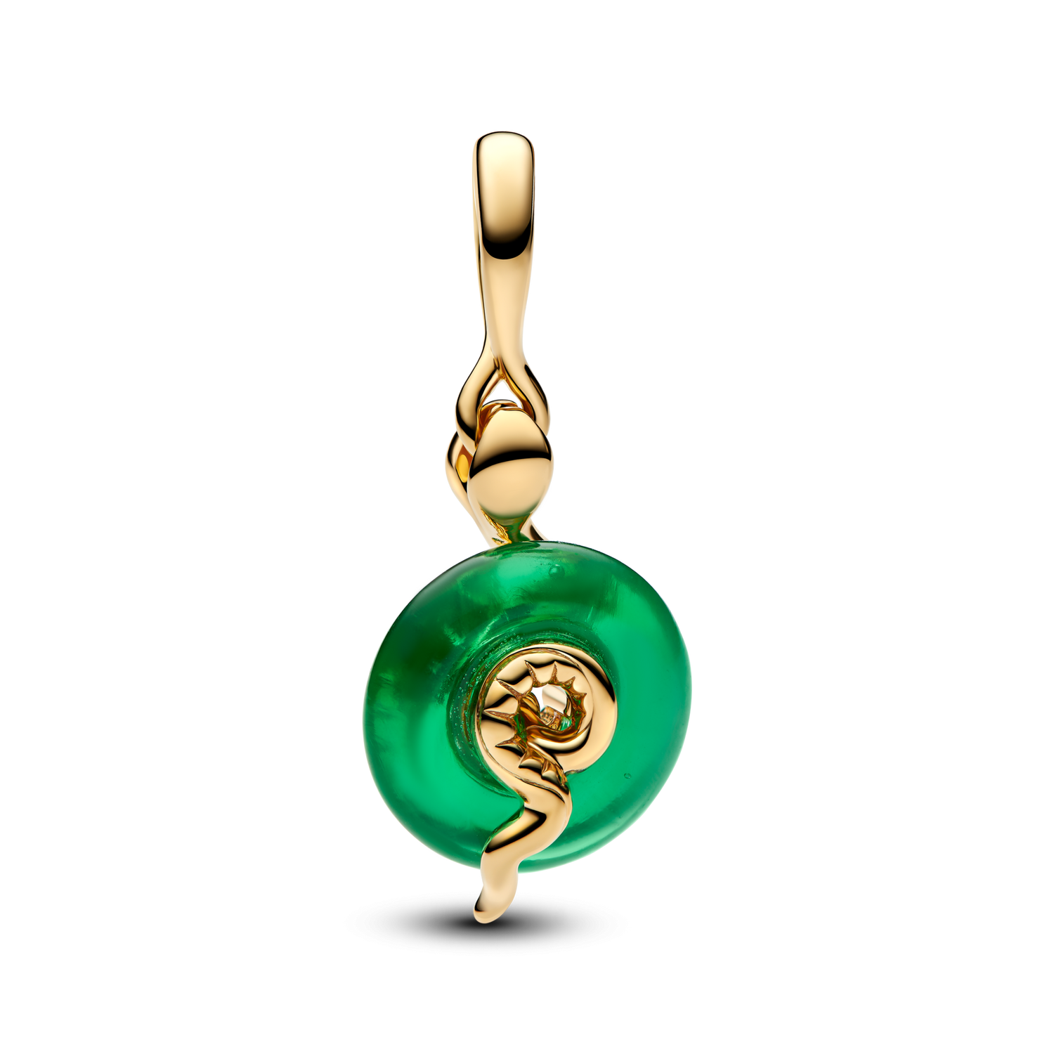 Charm Colgante Serpiente Verde de Cristal de Murano - vista 2