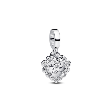 Charm Colgante Doble Corazón Brillante - vista 1