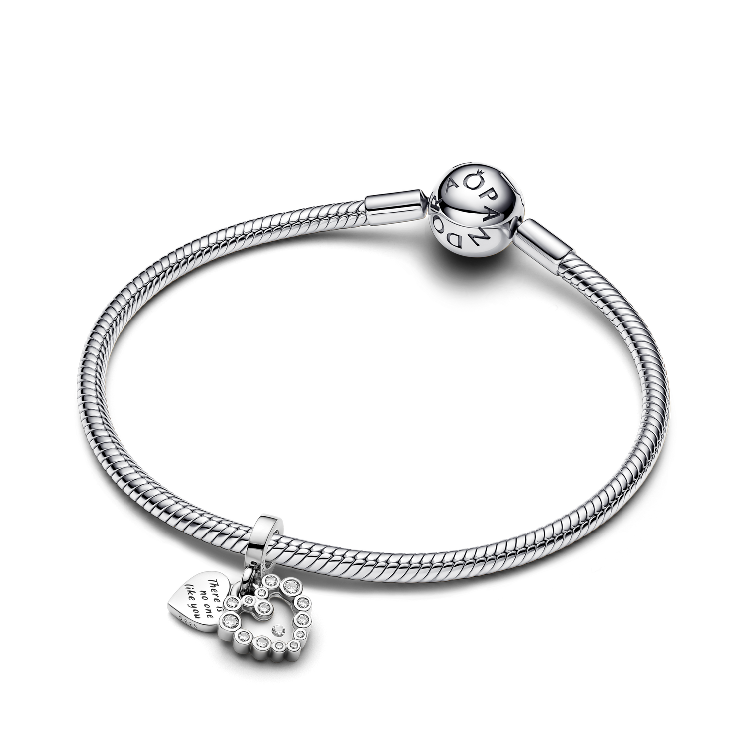Charm Colgante Doble Corazón Brillante - vista 3