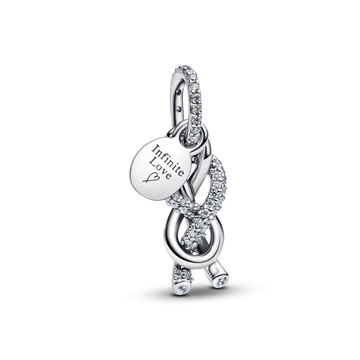 Charm Colgante Nudo Infinito y Pavé - vista 1
