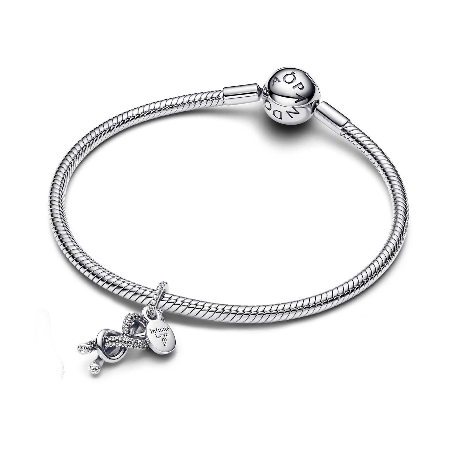 Charm Colgante Nudo Infinito y Pavé - vista 3