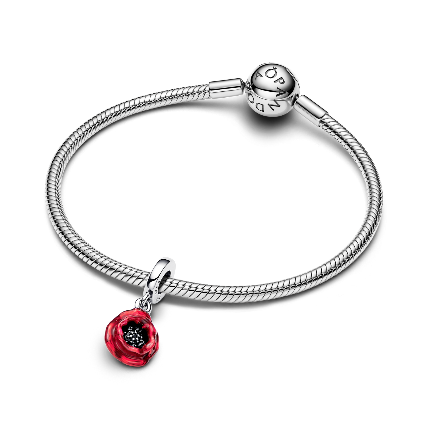 Charm Colgante Flor Roja - vista 3