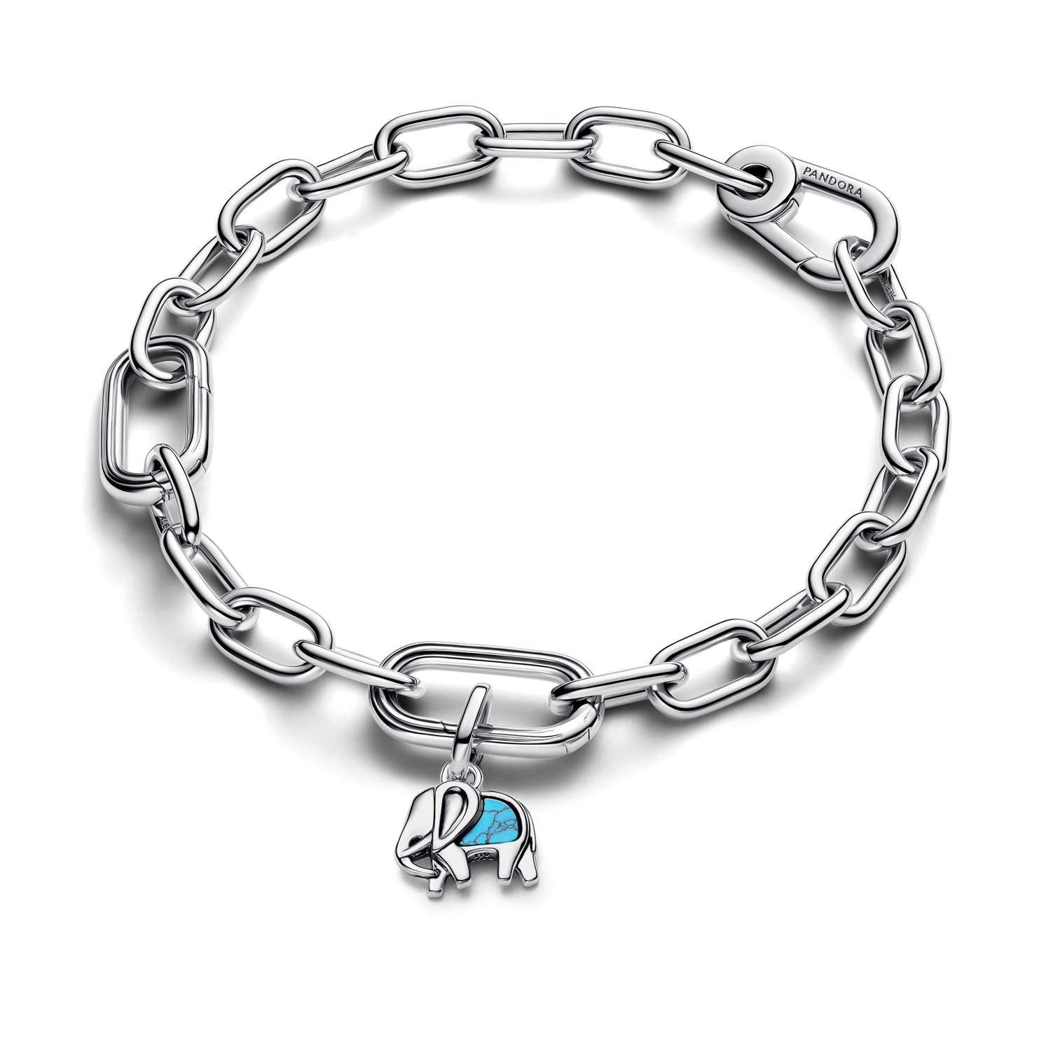 Mini Charm Colgante Elefante Azul Turquesa - vista 3