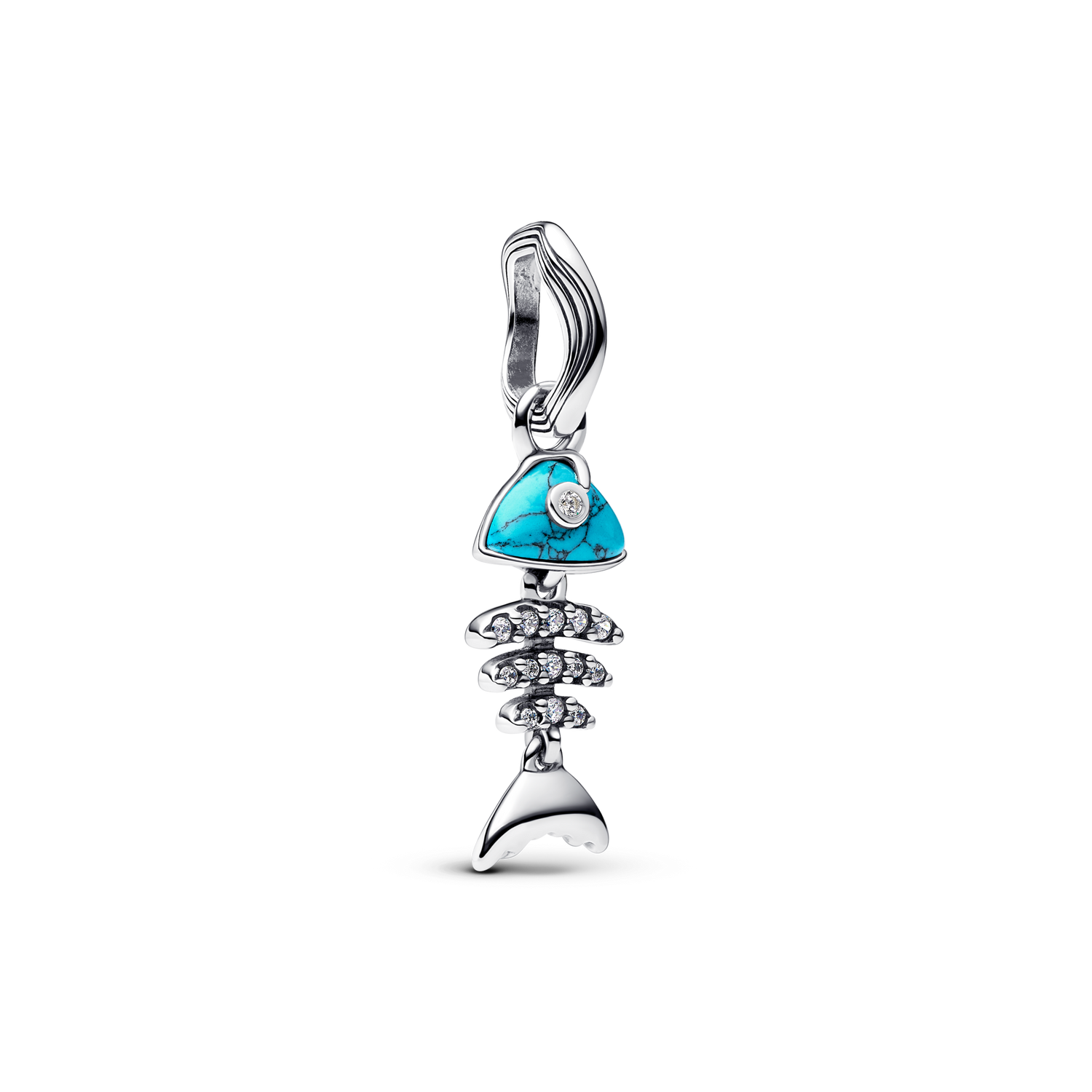 Charm Colgante Espina Pescado Color Turquesa - vista 1