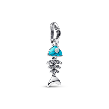 Charm Colgante Espina Pescado Color Turquesa - vista 1