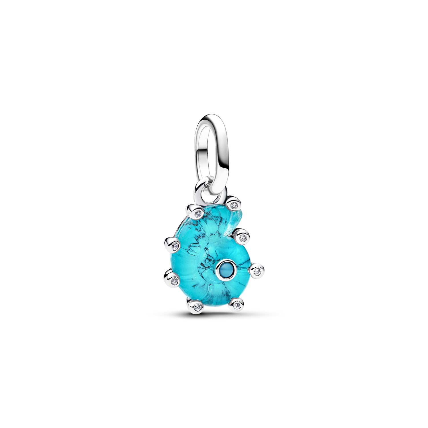 Charm Colgante Caracola de Cristal de Murano Azul - vista 1