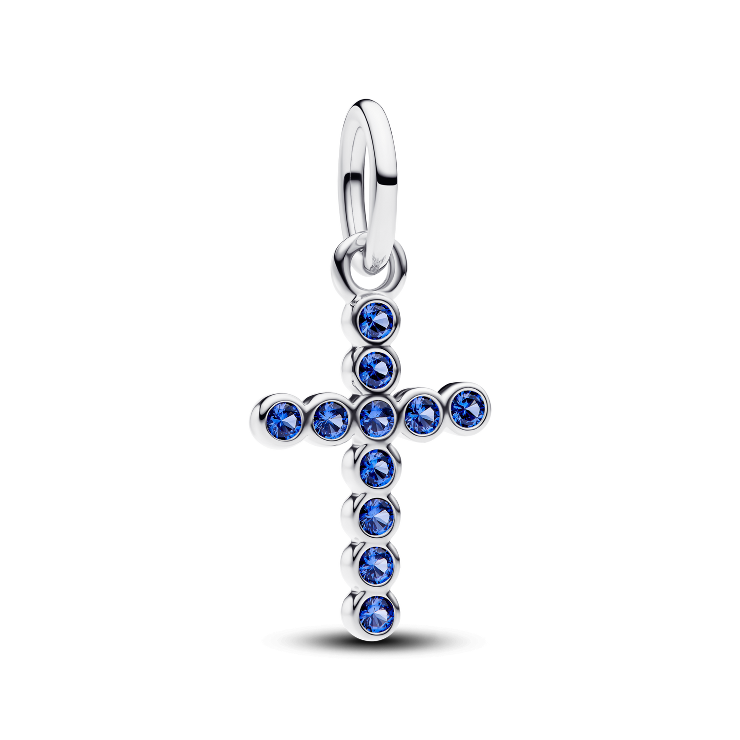 Charm Colgante Cruz Plateado - vista 1