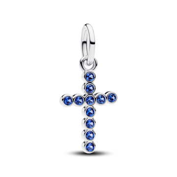 Charm Colgante Cruz Plateado - vista 1