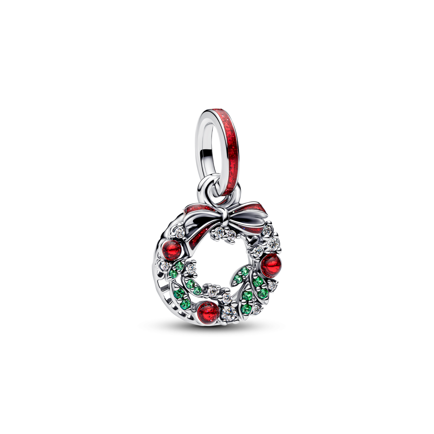 Charm Colgante Doble Corona Navideña - vista 1