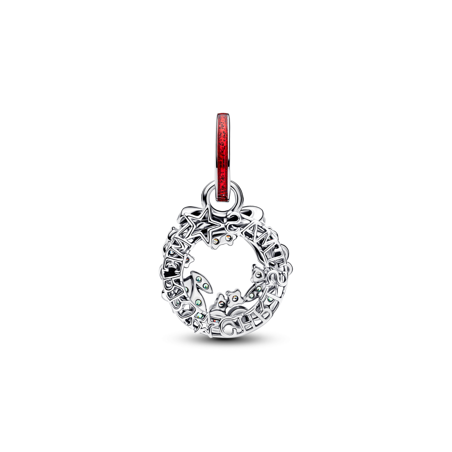 Charm Colgante Doble Corona Navideña - vista 2
