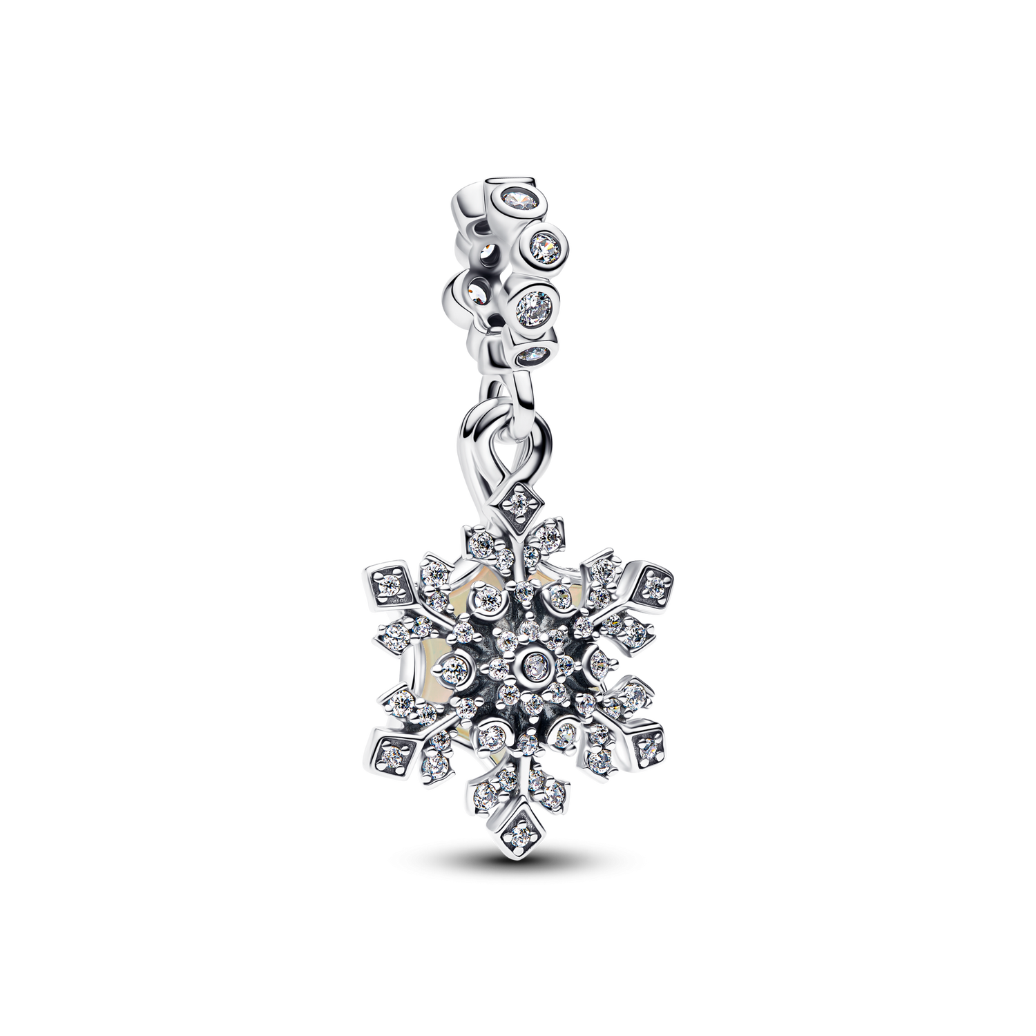 Charm Colgante Doble Copo de Nieve Opalescente - vista 1