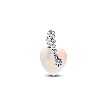 NUEVO  Charm Colgante Corazón y Estrella Fugaz - vista 1