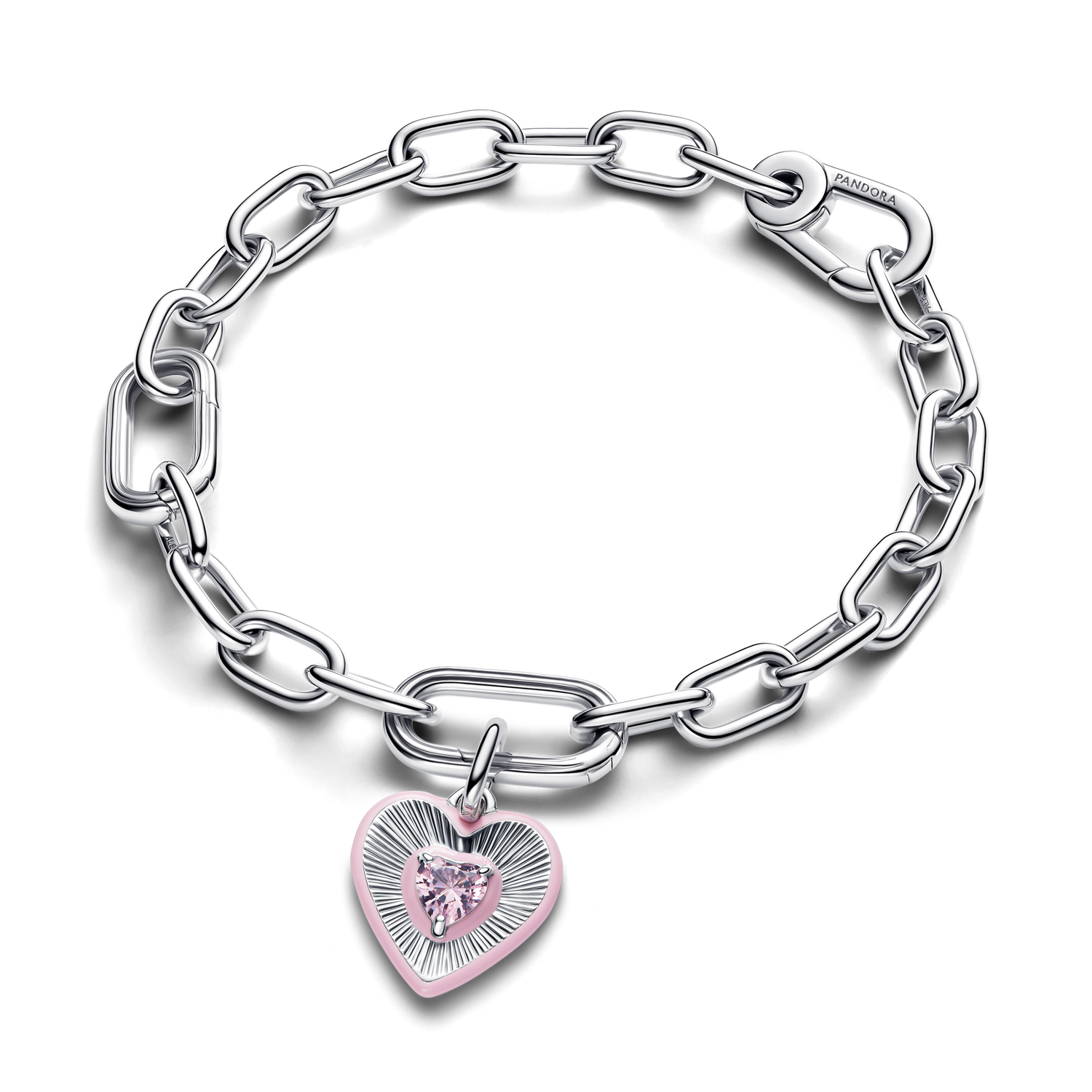 Charm Medallón Corazón Radiante Rosa - vista 3