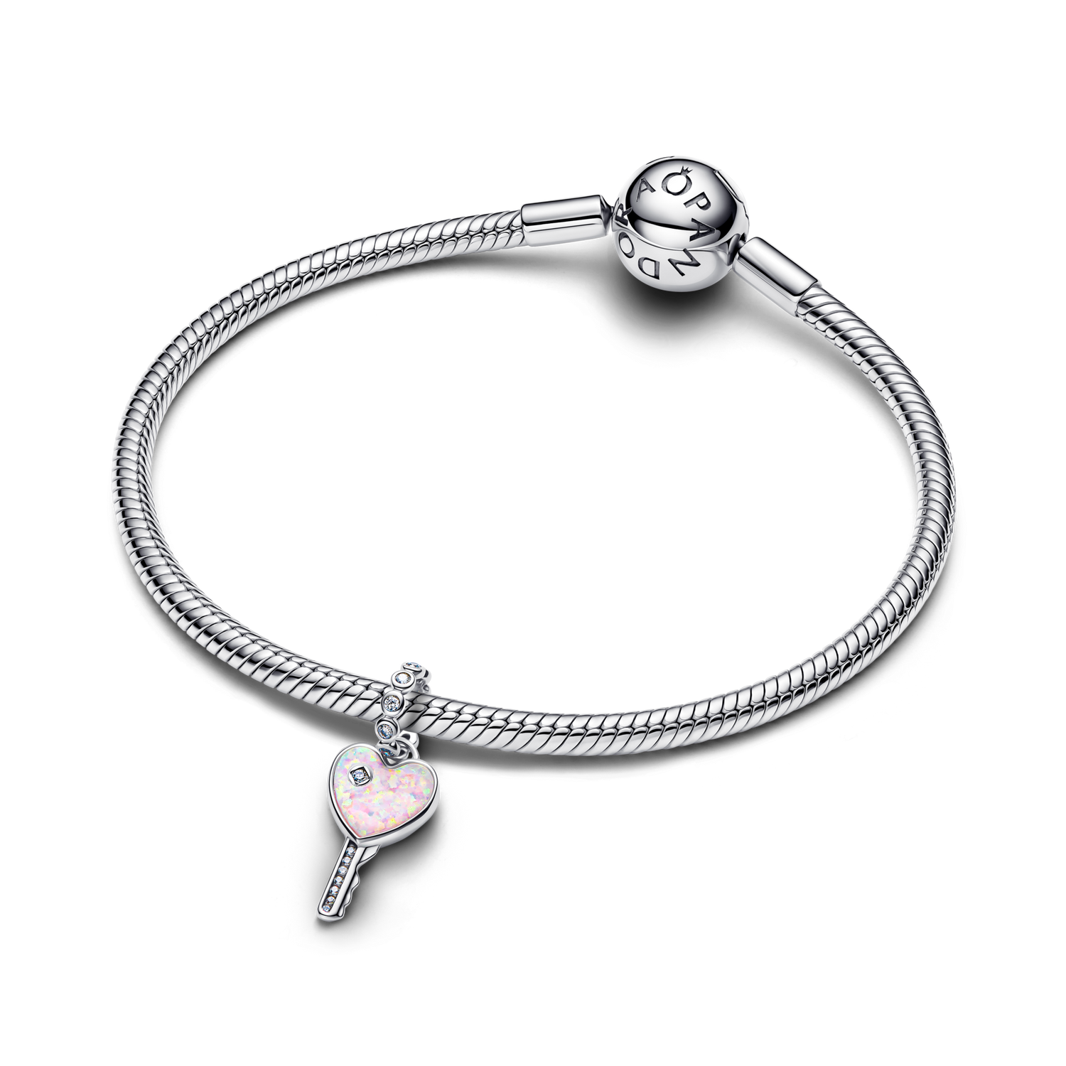 Charm Colgante Llave Corazón Opalescente - vista 3