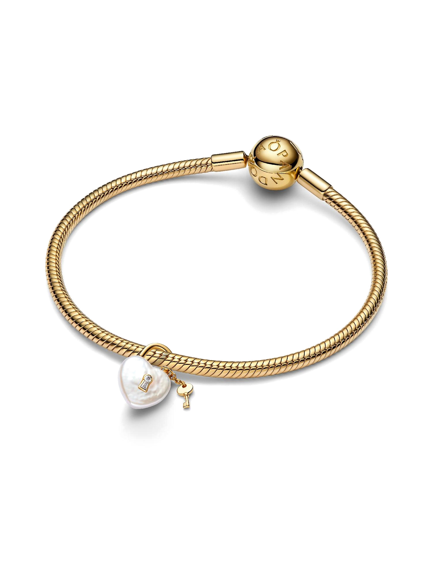 Charm Colgante Candado con Perla Barroca - vista 2