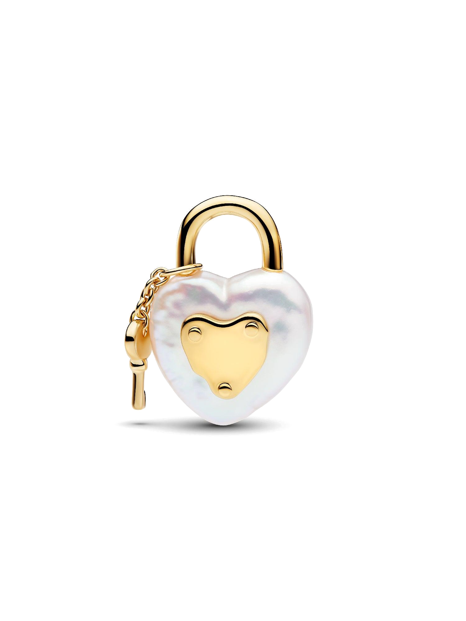 Charm Colgante Candado con Perla Barroca - vista 3