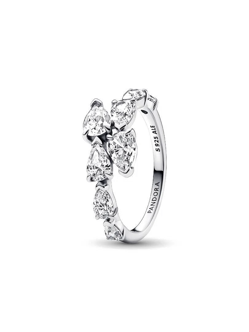 Anillo Bandas Superpuestas con Brillo - vista 1