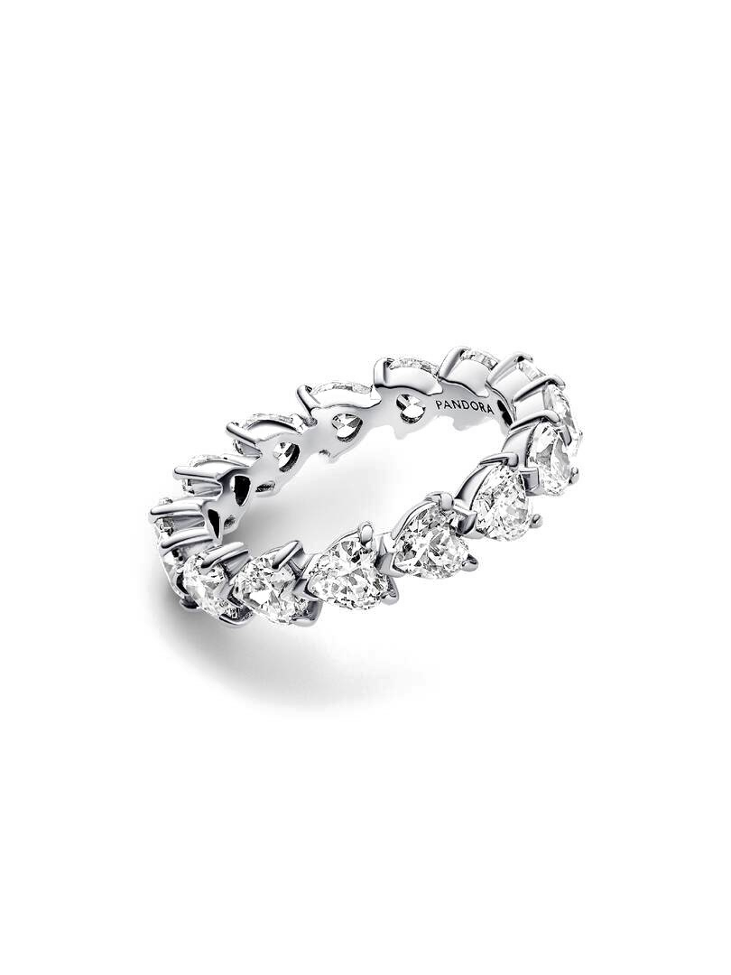Anillo Eternidad Hilera de Corazones - vista 2