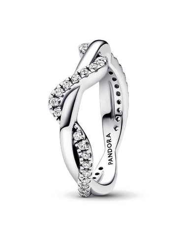 Anillo Onda Entrelazada Brillante - vista 1