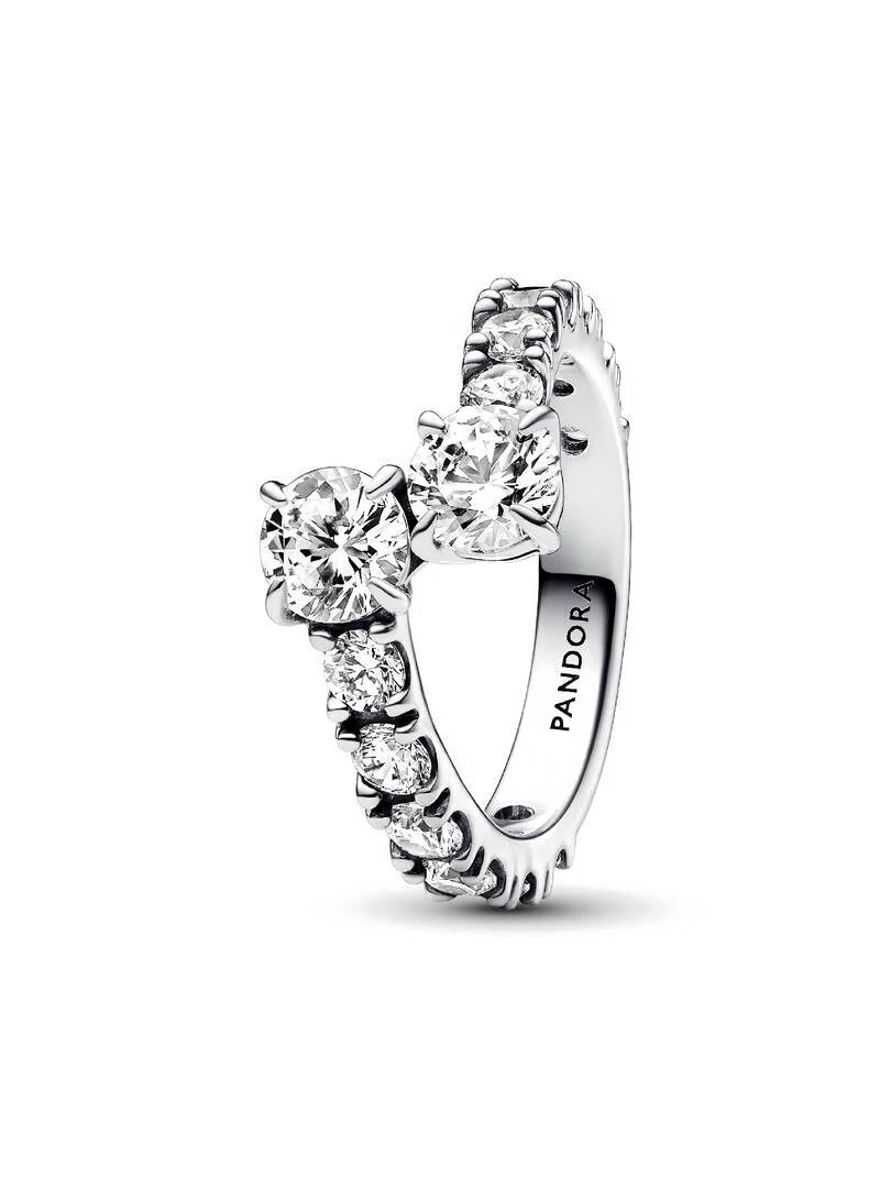 Anillo Bandas Superpuestas Brillantes - vista 1