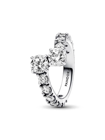 Anillo Bandas Superpuestas Brillantes - vista 1