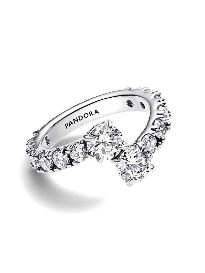 Anillo Bandas Superpuestas Brillantes - vista 2