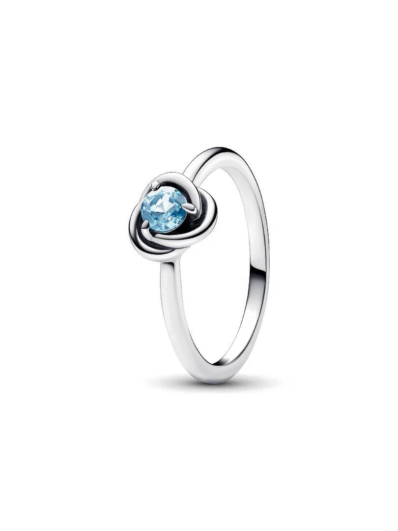 Anillo Círculo Eternity Aguamarina de Marzo - vista 1