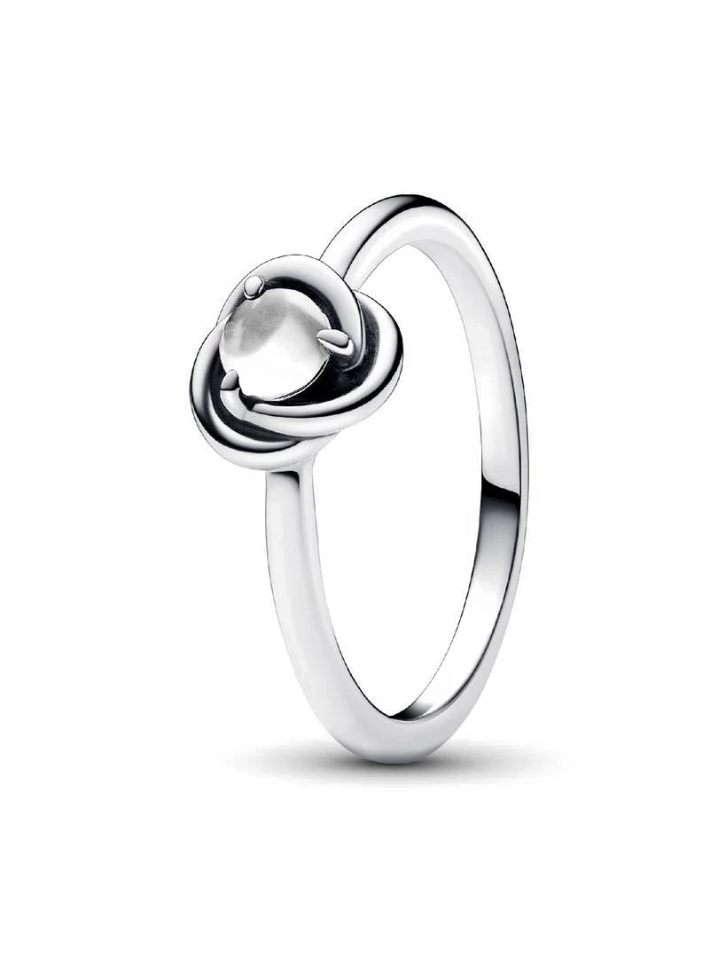Anillo Círculo Eternity Transparente de Abril - vista 1