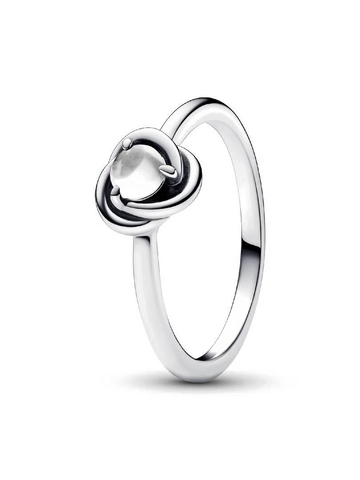 Anillo Círculo Eternity Transparente de Abril - vista 1