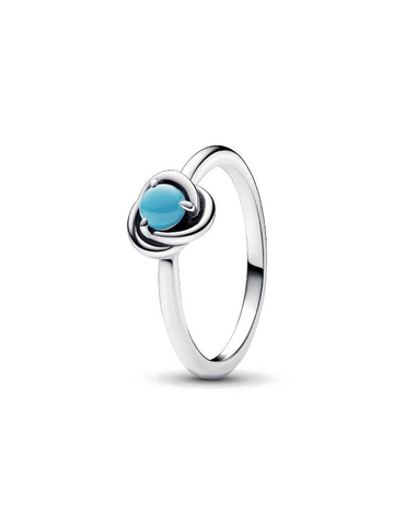 Anillo Círculo Eternity Turquesa de Diciembre - vista 1