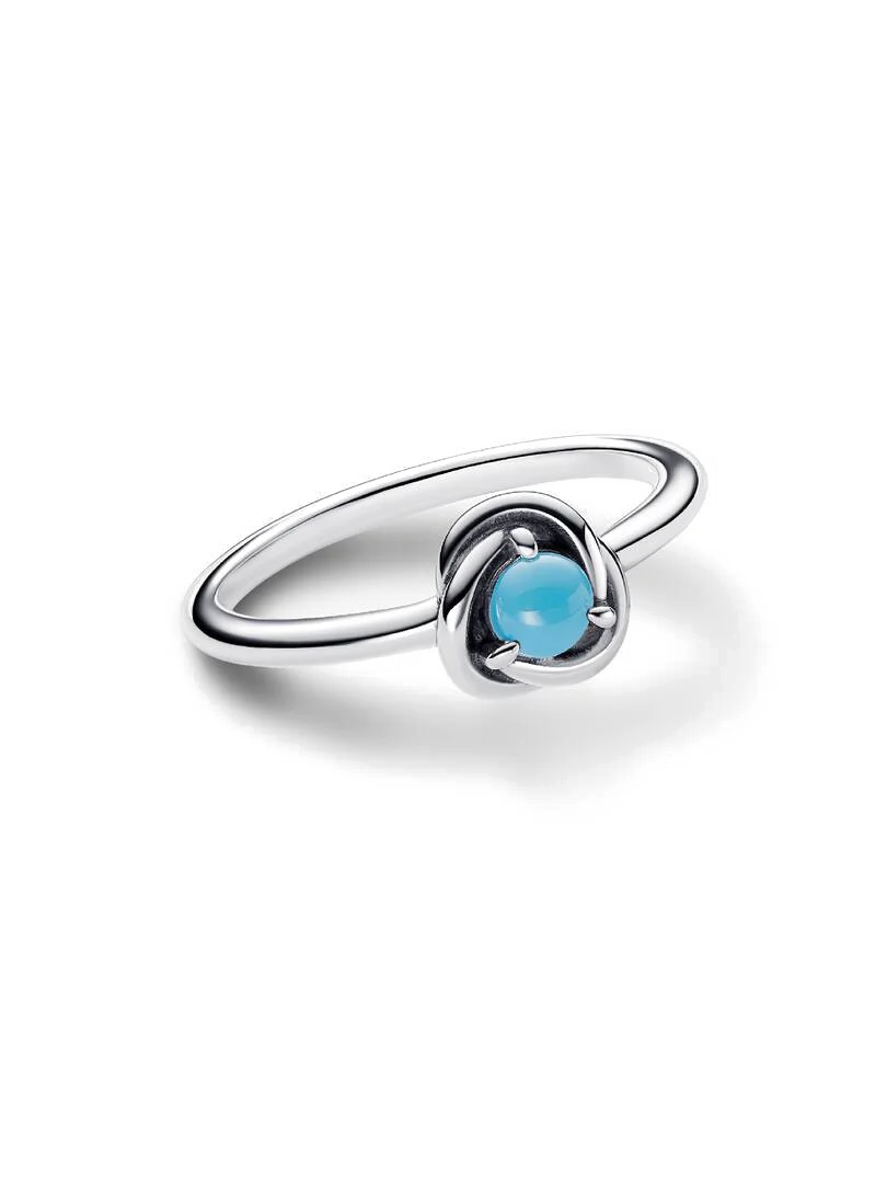 Anillo Círculo Eternity Turquesa de Diciembre - vista 2