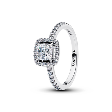 Anillo Halo Cuadrado Brillante Pandora - vista 1