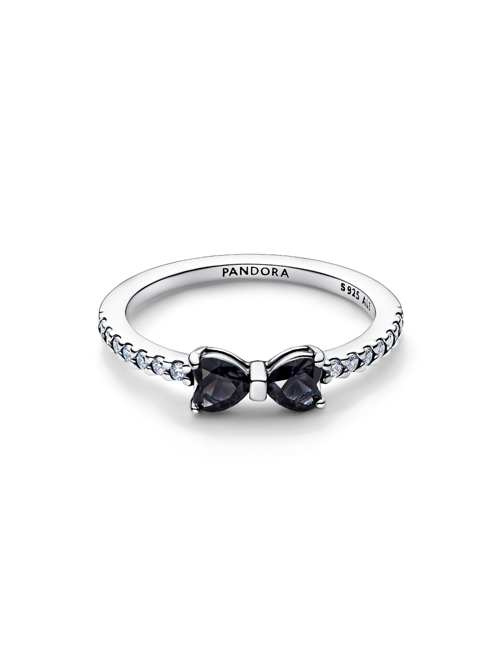 Anillo Moño Negro Brillante YJ688 - vista lateral