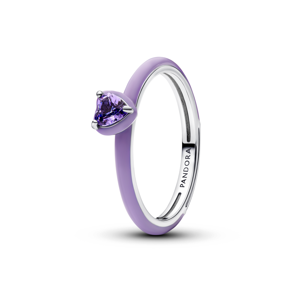 Anillo Corazón Chakra Morado Pandora - vista 1
