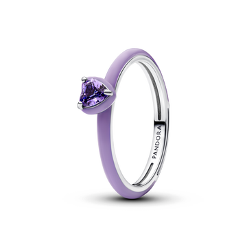 Anillo Corazón Chakra Morado Pandora - vista 1