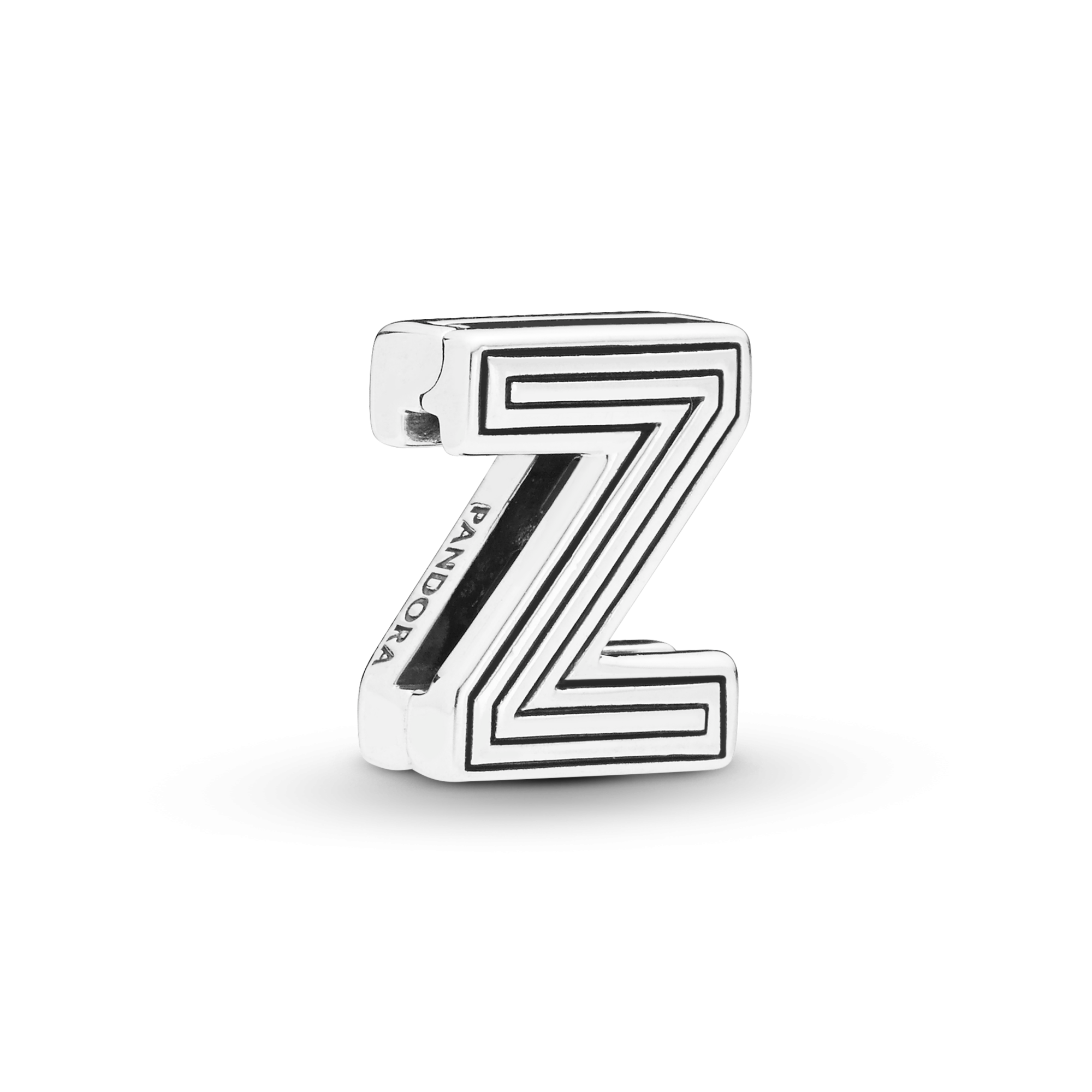Charm Pandora Reflexions letra Z plata de ley, fondo transparente