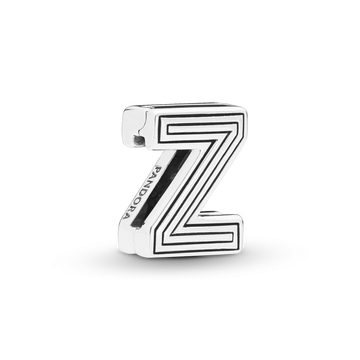 Charm Pandora Reflexions letra Z plata de ley, fondo transparente