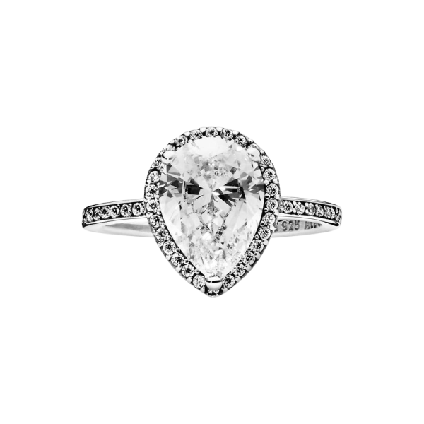 Anillo en plata de ley Lágrima Radiante