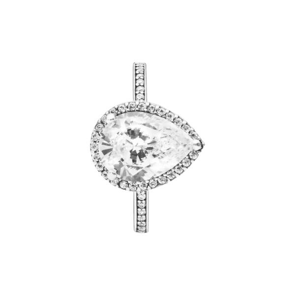 Anillo en plata de ley Lágrima Radiante