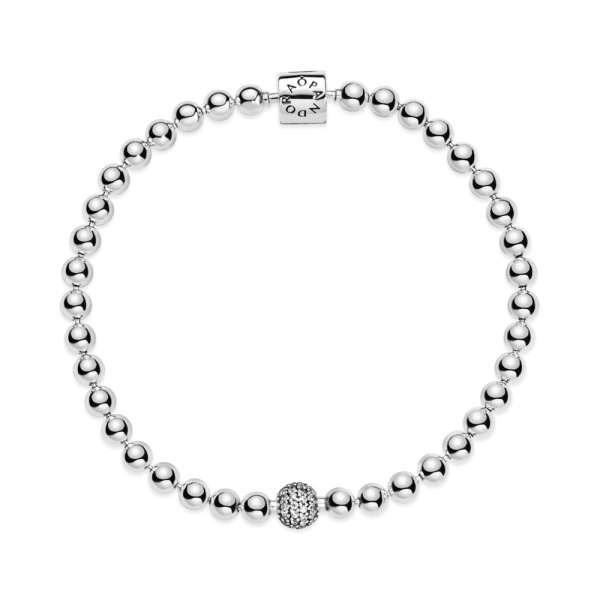 Brazalete de cuentas y pavé