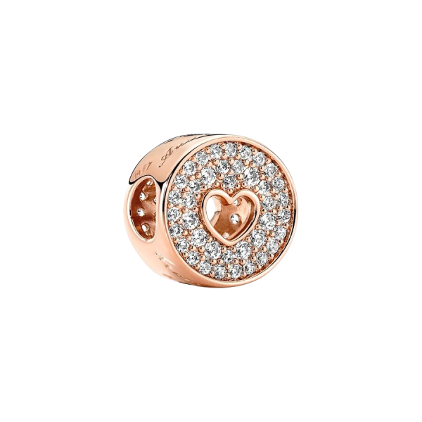 Charm Aniversario Pavé y Corazón